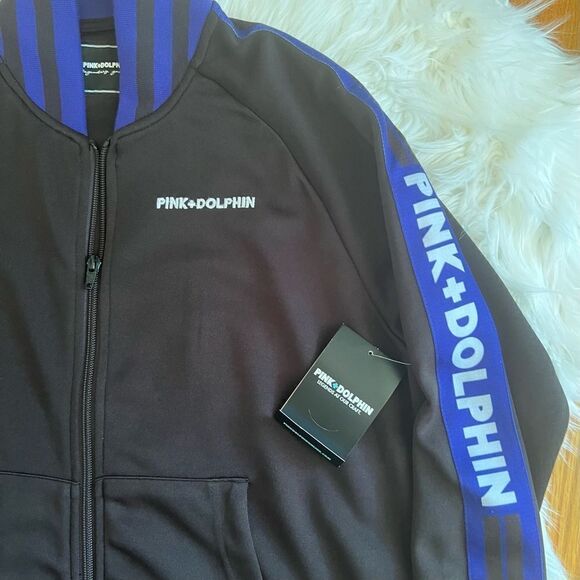 NWT Men’s Pink Dolphin SMU SCRIPT Track Jacket S - Picture 5 of 6